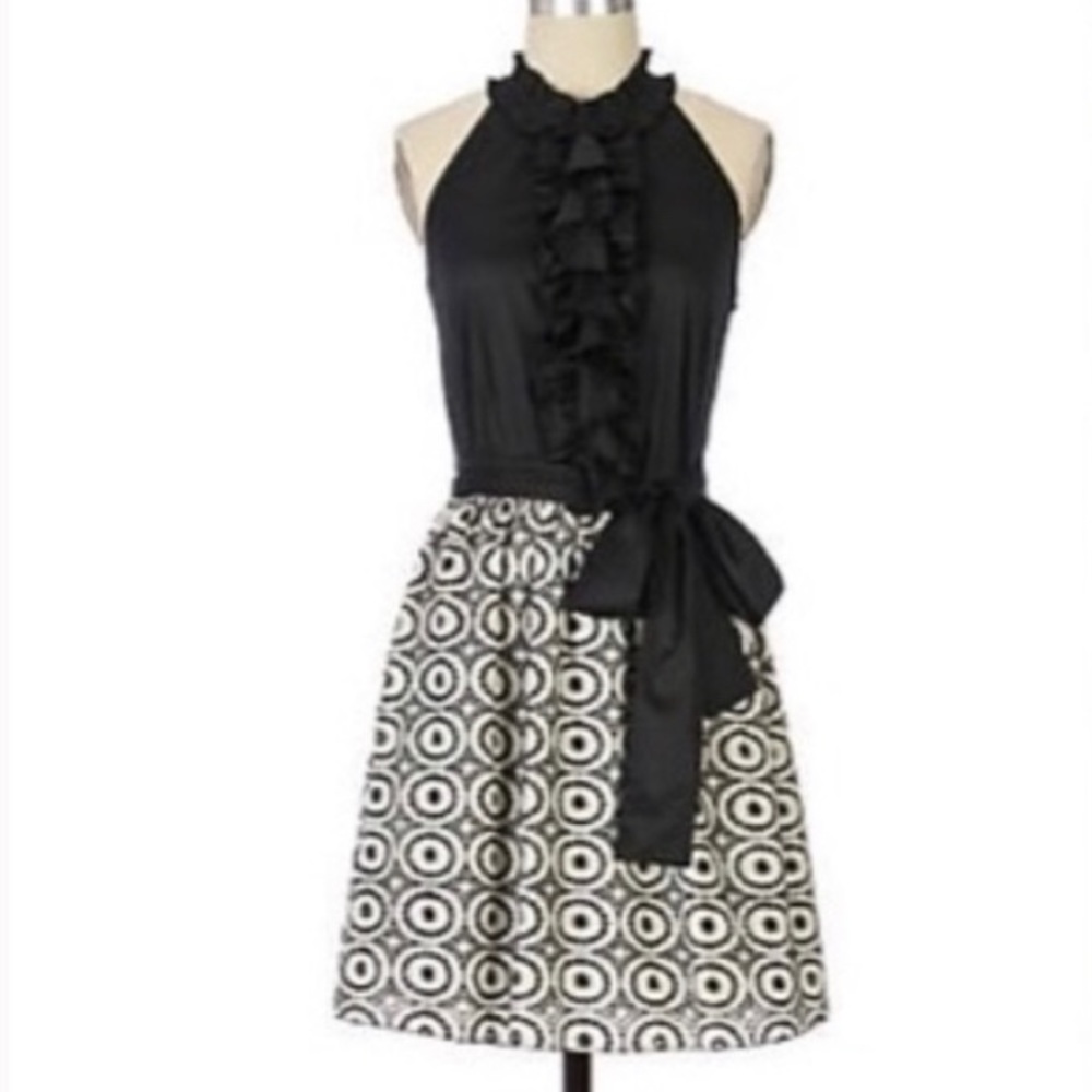 Anthropologie Weston West Black and White Dress